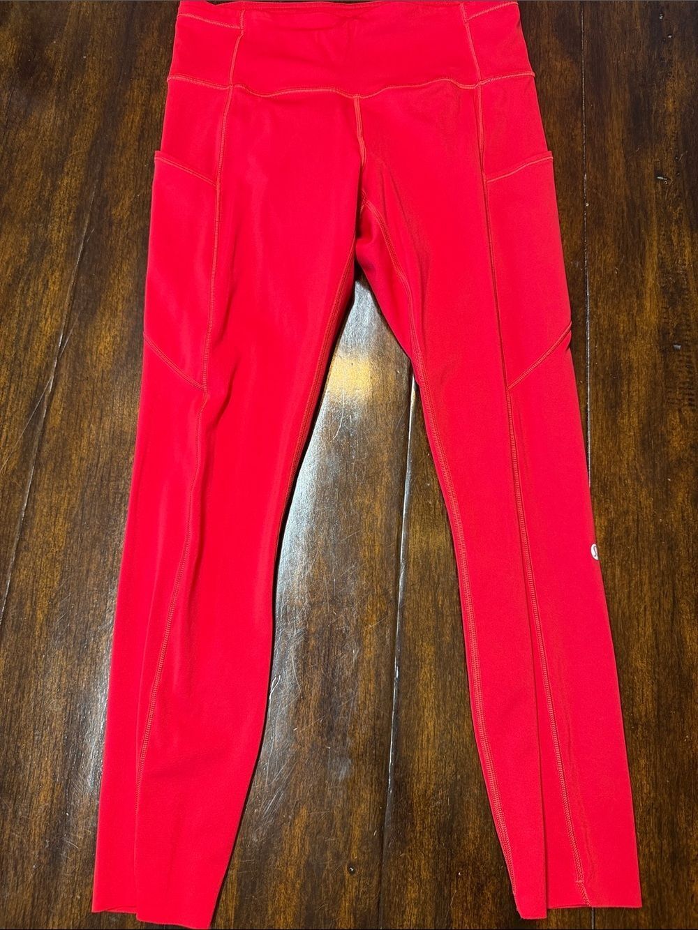 lululemon athletica Red High-Rise Performance Leggings with pockets 25” - Size 8